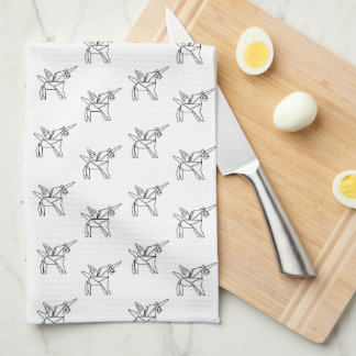 Chasin' Unicorns Geometric Crystal Unicorn Pattern Towel