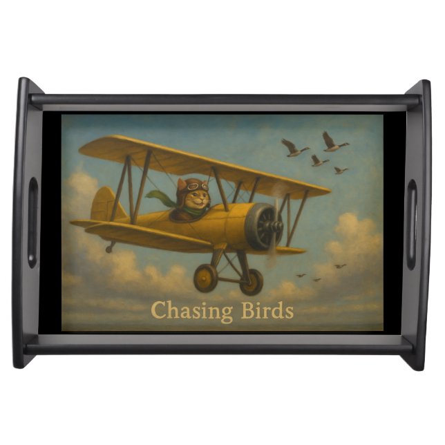 Chasing Birds Serving Tray (Front)