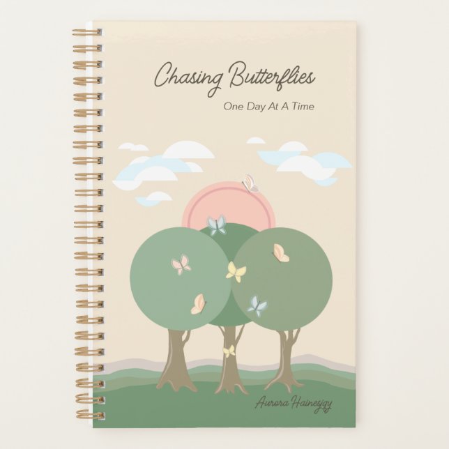 Chasing Butterflies Pastel Boho Name Planner  (Front)