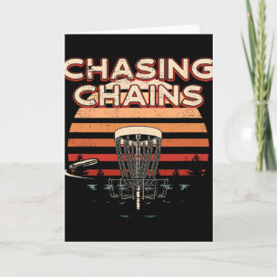 Chasing Chains Disc Golf Hobby Disc Golfer Pastime Card