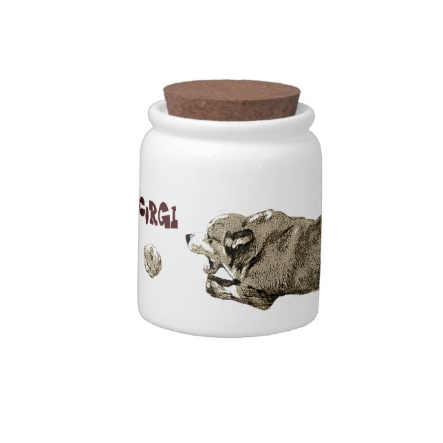 Chasing Corgi Cookies Candy Jar (Left)