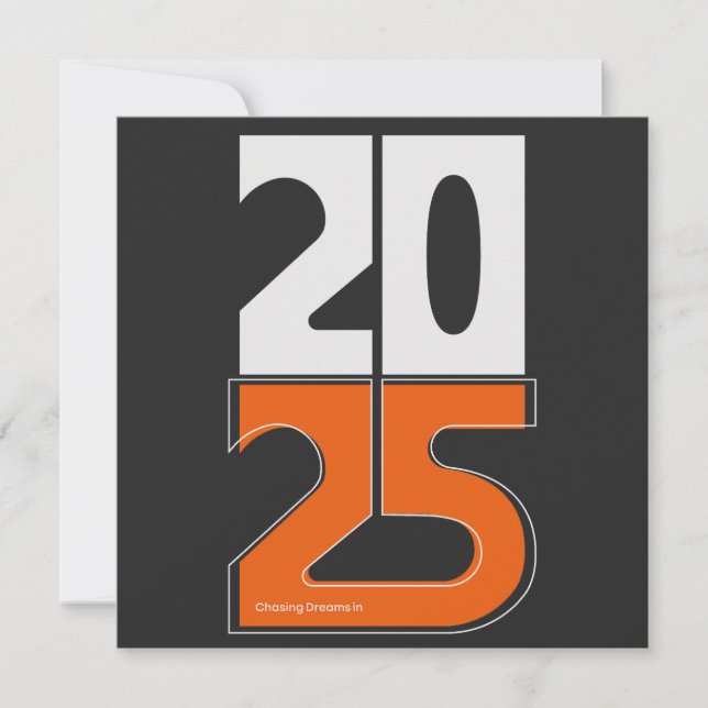 Chasing dreams in 2025 holiday card (Front)