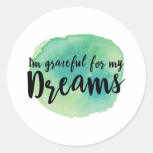 chasing dreams quotes for success motivation classic round sticker