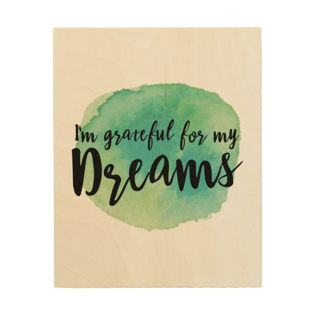 chasing dreams quotes for success motivation wood wall art (Front)