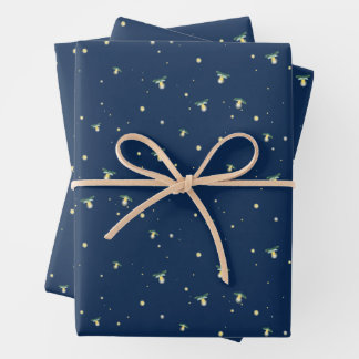Chasing Fireflies Summer Nights Campfire Wrapping Paper Sheets