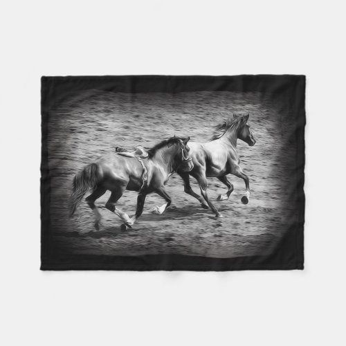 Chasing Freedom _ Equine Art Fleece Blanket