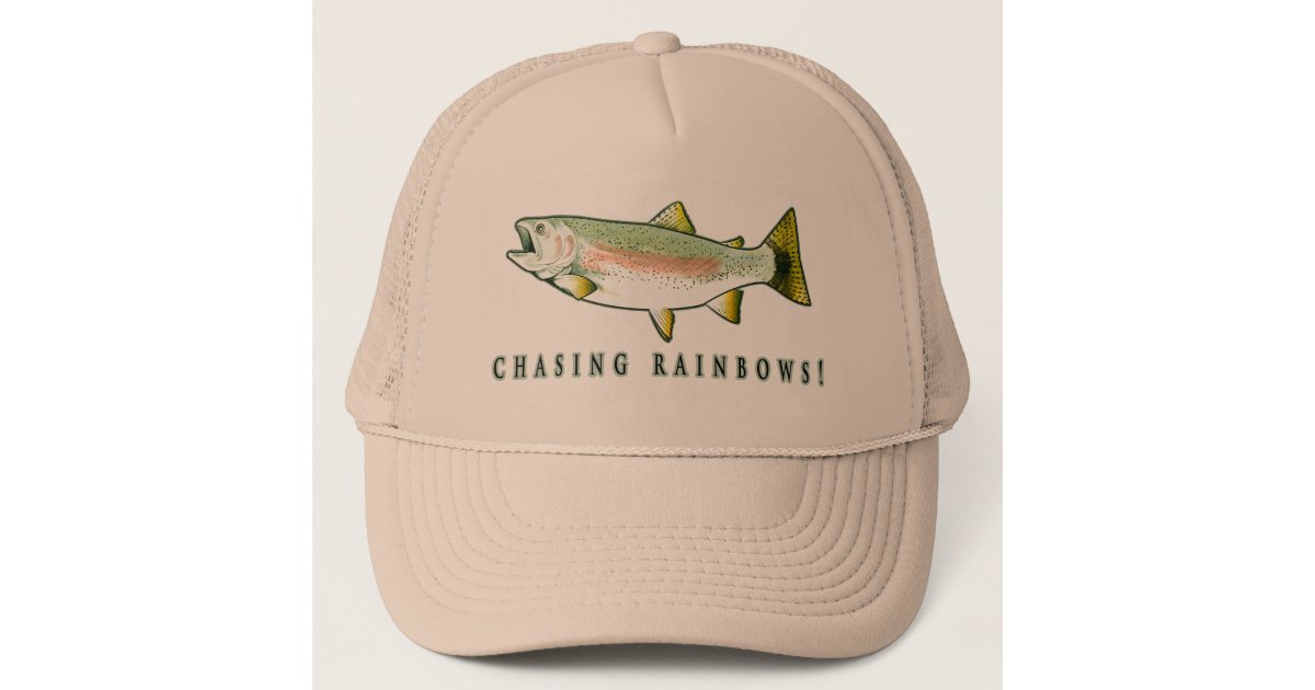 Chasing Rainbow Trout Trucker Hat | Zazzle