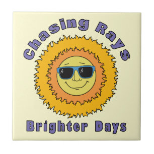 Chasing Rays Ceramic Tile