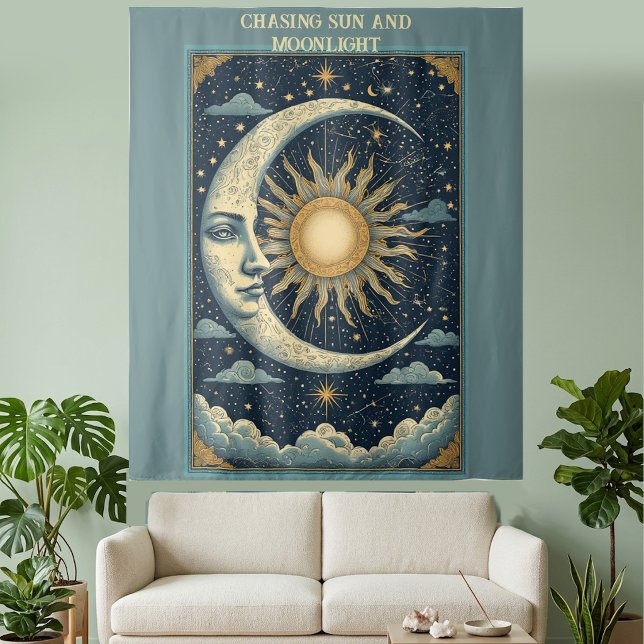 Chasing Sun & Moonlight Celestial Stars Universe Tapestry (Chasing Sun & Moonlight Celestial Stars Universe Tapestry)