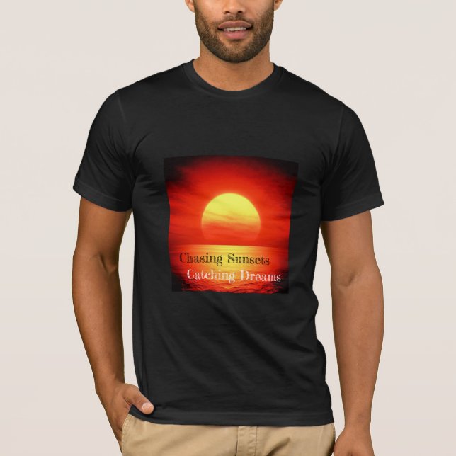 Chasing Sunsets, Catching Dreams Men's T-Shirt (Front)