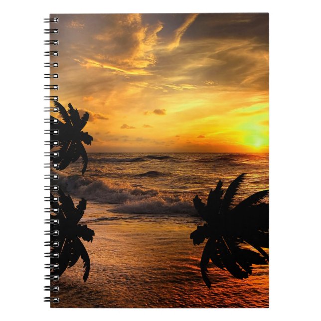 CHASING SUNSETS OCEAN SCENERY NATURE   NOTEBOOK (Front)