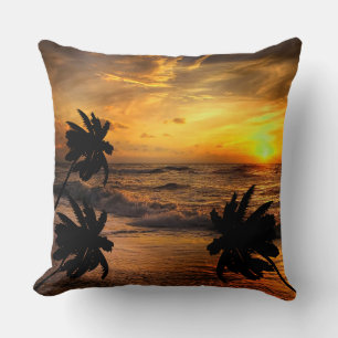 CHASING SUNSETS OCEAN SCENERY NATURE   THROW PILLOW