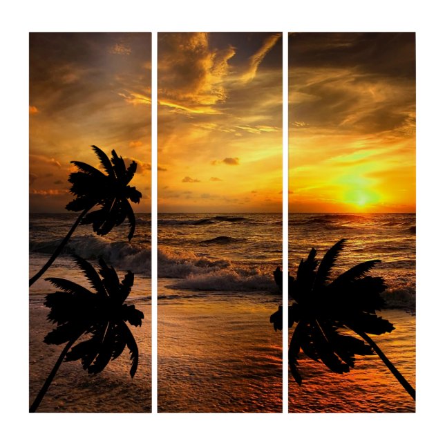 CHASING SUNSETS OCEAN SCENERY NATURE  TRIPTYCH (Front)
