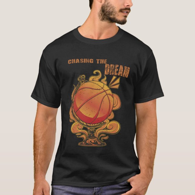 Chasing The Dream Basketball Slam Dunk T-Shirt (Front)