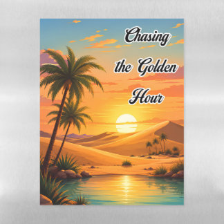 Chasing the Golden Hour Desert Sunset Aesthetic Magnetic Dry Erase Sheet