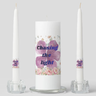 Chasing The Light Aesthetic Typography Scented Can Unity Candle Set