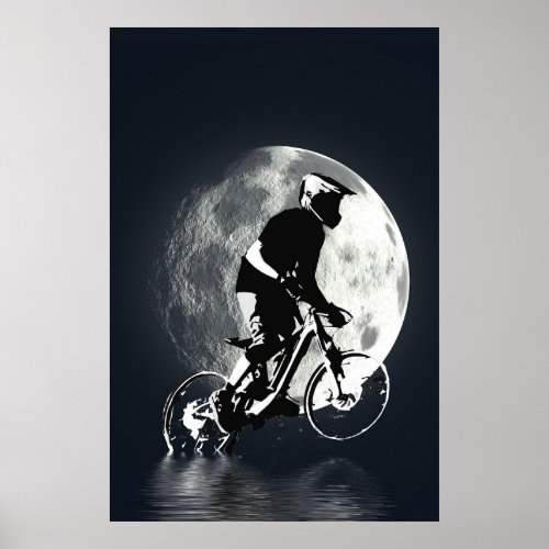 Chasing the Moon _ Mountain Biker  Poster