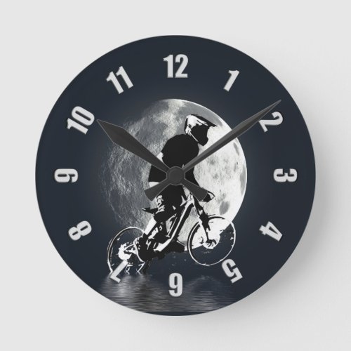 Chasing the Moon _ Mountain Biker  Round Clock