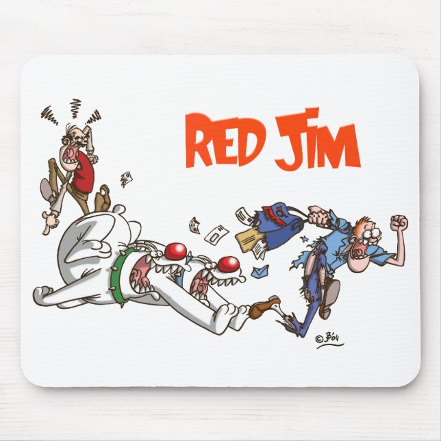 Chasing the postman mousepad (Front)