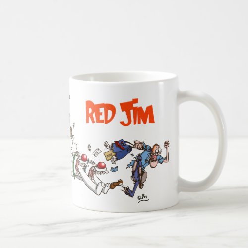 Chasing the postman mug