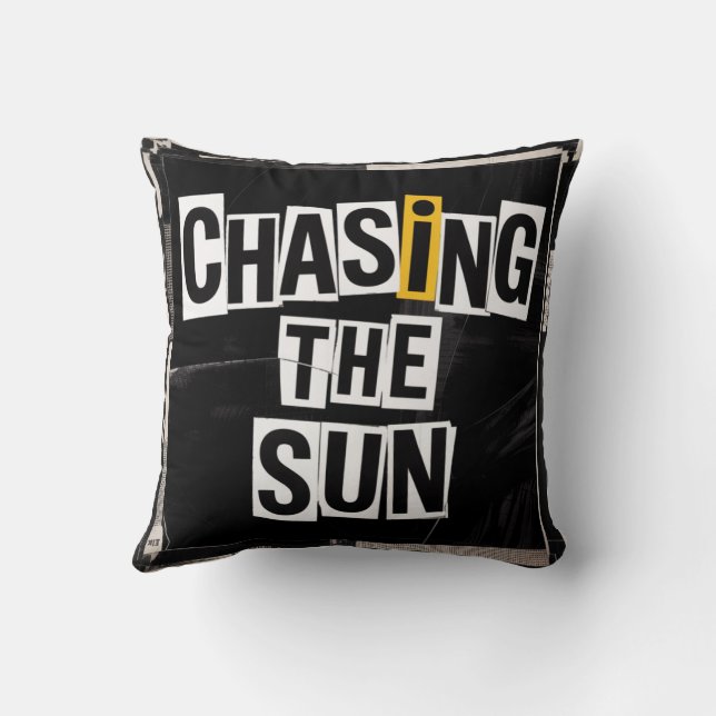 Chasing The Sun Throw Pillow (Back)
