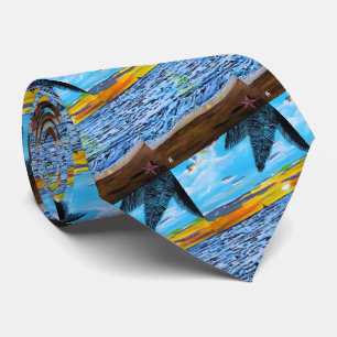 Chasing the Sunset Painting by Alfred Fox Neck Tie