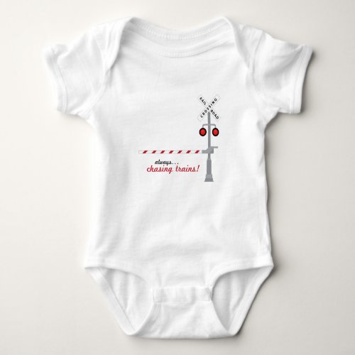 Chasing Trains Baby Bodysuit