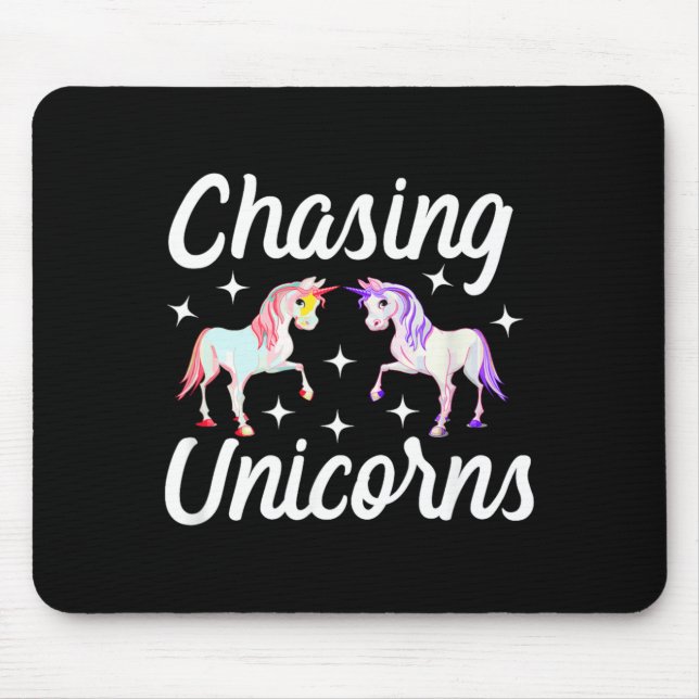 Chasing Unicorns Magical Mouse Pad (Front)
