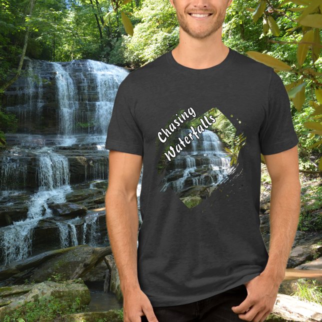 Chasing Waterfalls Hiking Adventure Tri-Blend Shirt (Creator Uploaded)