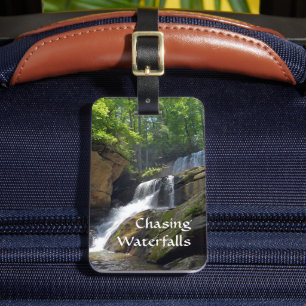 Chasing Waterfalls Mountain Photographic Luggage Tag