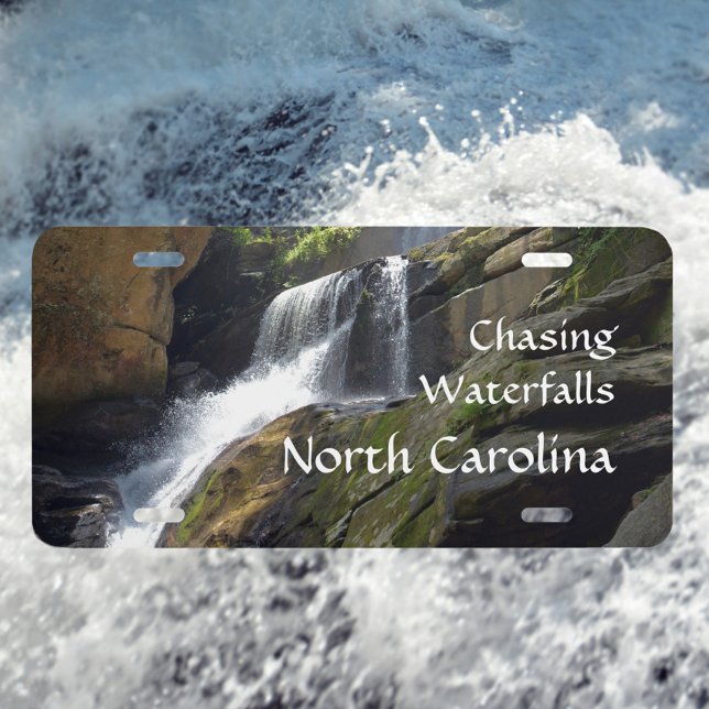 Chasing Waterfalls North Carolina Mountains Photo License Plate (Creator Uploaded)