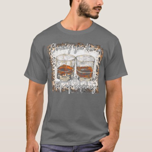 Chasing You Like A Shot Of Leopard And Bull Skull T_Shirt