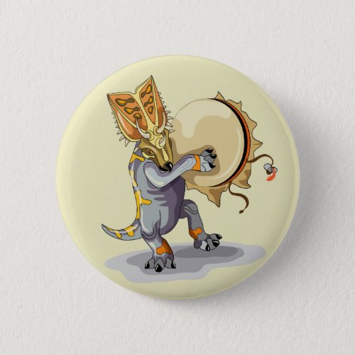 Chasmosaurus Dancing A Shaman Ritual Button