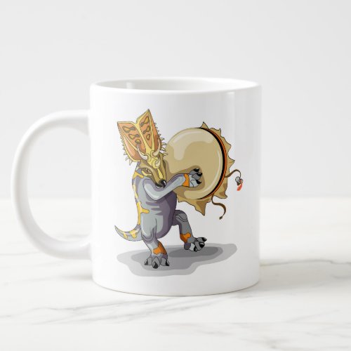 Chasmosaurus Dancing A Shaman Ritual Giant Coffee Mug