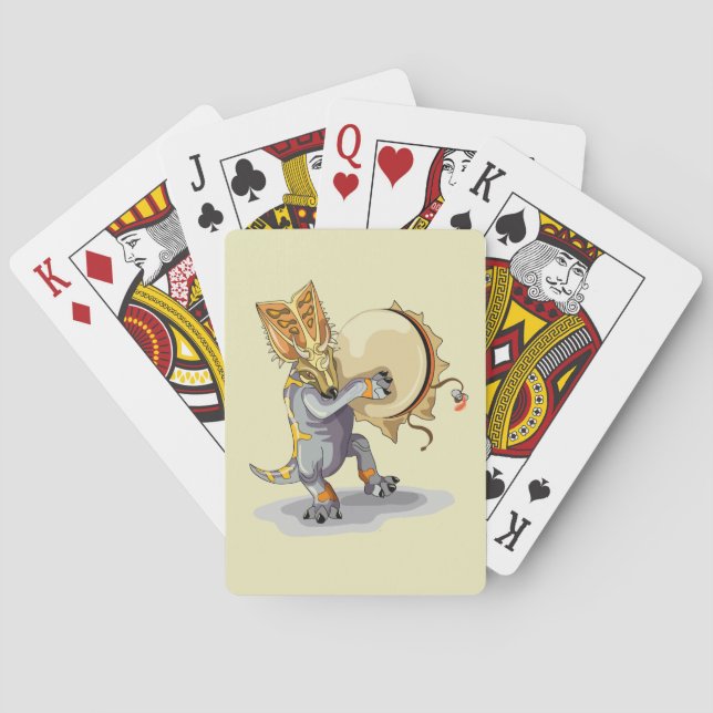 Chasmosaurus Dancing A Shaman Ritual Poker Cards (Back)