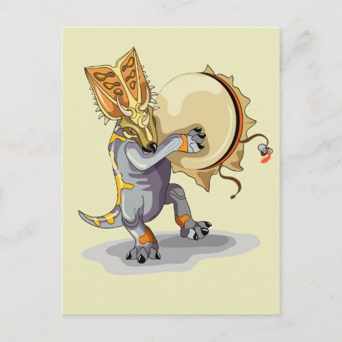 Chasmosaurus Dancing A Shaman Ritual Postcard