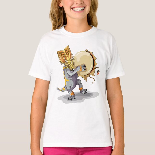 Chasmosaurus Dancing A Shaman Ritual T-Shirt (Front)