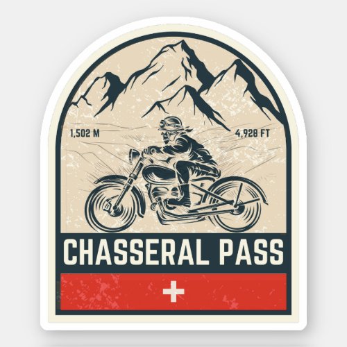 Chasseral Pass swissalps motorcycle tour Sticker