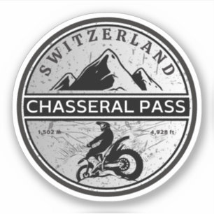 Chasseral Pass swiss–alps motorcycle tour Sticker