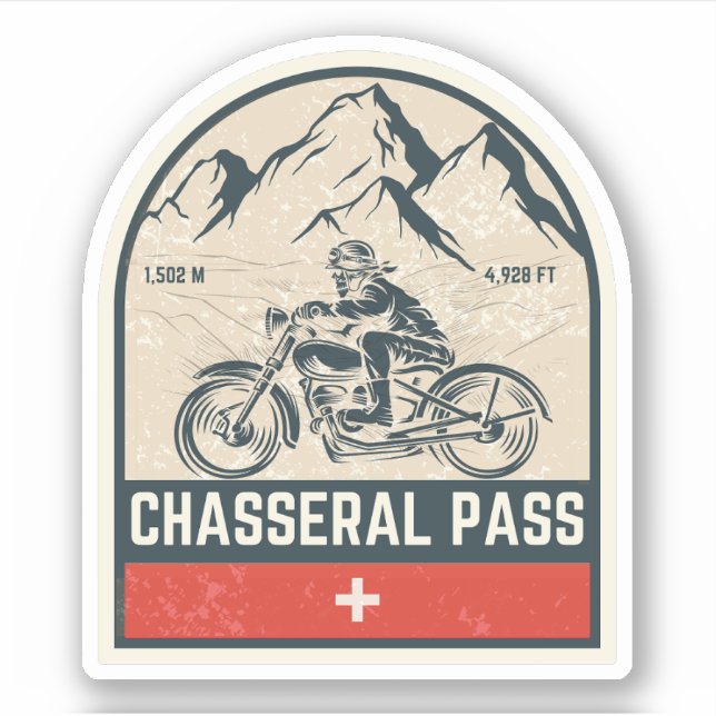 Chasseral Pass swiss–alps motorcycle tour x Sticker (Front)