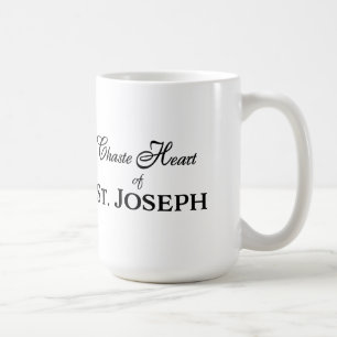 Chaste Heart of St. Joseph: Stained Glass Version Coffee Mug