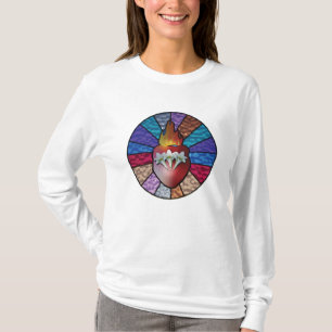 Chaste Heart of St. Joseph: Stained Glass Version T-Shirt