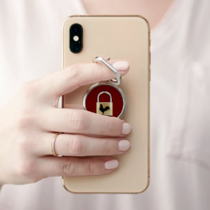 Chastity Lock and Cockrel Phone Ring Stand