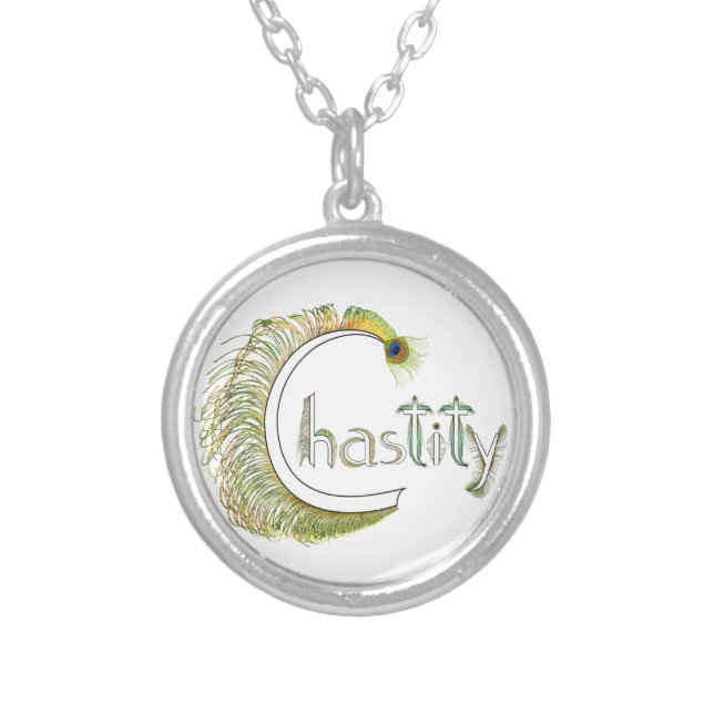 CHASTITY Necklace peacock alphabet (Front)