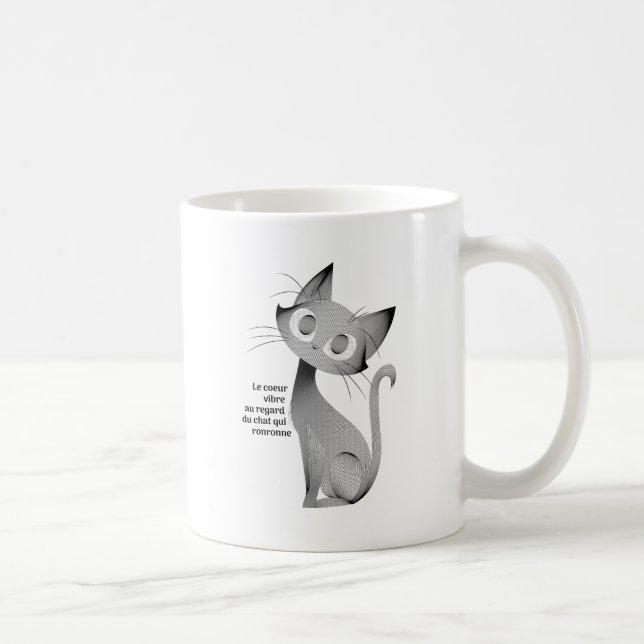 Chat assis au regard langoureux coffee mug (Right)