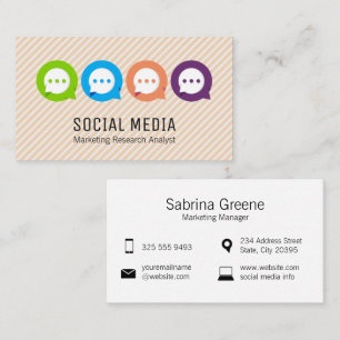 Chat Bubbles Communications Marketing Business Card