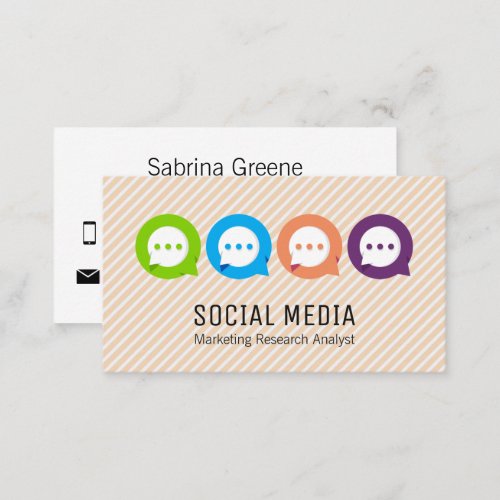 Chat Bubbles  Communications  Marketing Business Card