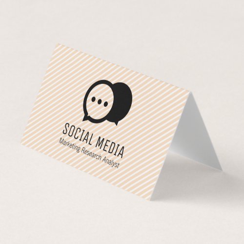 Chat Bubbles  Group  Stripes Business Card