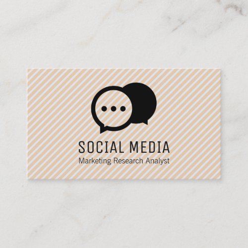 Chat Bubbles  Group  Stripes Business Card