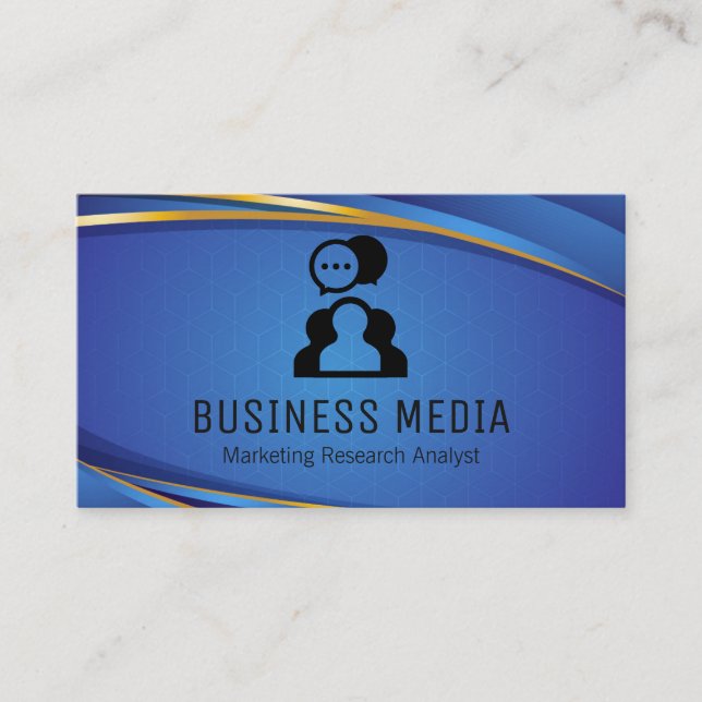 Chat Bubbles | Modern Background Business Card (Front)